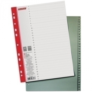 Разделитель Berlingo пластиковый, А4, цифры 1-31 арт.ARp_04060