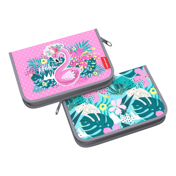 Пенал-книжка без наполнения ErichKrause® 135x205x30мм Rose Flamingo арт.52551