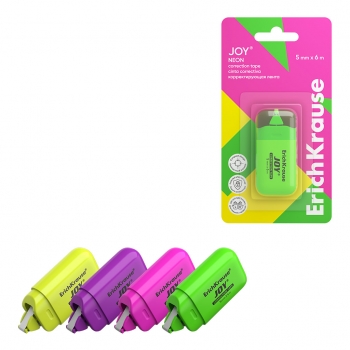 Корректирующая лента ErichKrause® JOY, 5мм х 6м (в блистере по 1 шт.) арт.53197