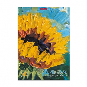 Альбом для рисования на клею ErichKrause® Flowers, А4, 40 листов арт.54344