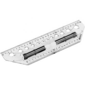 Линейка-рейсшина 30 см ArtSpace металлический ролик арт.РМ_1292