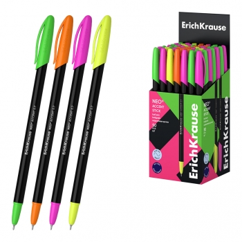 Ручка шариковая ErichKrause NEO Accent, 0.7мм, игольч. узел, одноразовая, синяя, корпус ассорти арт.55386 Ручка шариковая ErichKrause NEO Accent, 0.7мм, игольч. узел, одноразовая, синяя, корпус ассорти арт.55386