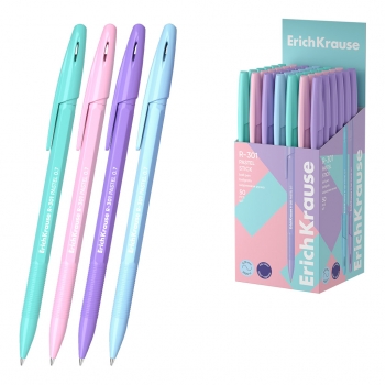 Ручка шариковая ErichKrause R-301 PASTEL Stick, 0.7мм, синяя арт.55387 Ручка шариковая ErichKrause R-301 PASTEL Stick, 0.7мм, синяя арт.55387