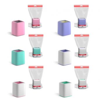 Подставка настольная пластиковая ErichKrause® Forte, Pastel, ассорти из 6 цветов арт.55835