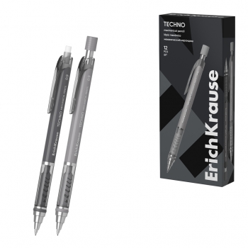 Карандаш автоматический 0.9мм ErichKrause Techno, мет. наконечник, ластик, корпус графит ассорти арт.56014