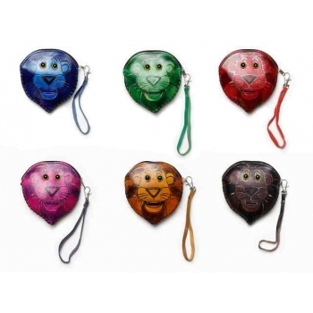 Кошелек для мелочей 12,5*13см ЛЕВ, натуральная кожа, цветовая гамма в ассортименте арт.VW60