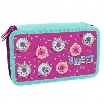 Пенал п/э 2-отдел. малый 190х110 арт.ПКТ 11-20 Модные пончики