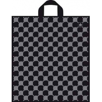 Мешок 44х40см ПНД 43мкм с петлевой ручкой,  Серебряные соты (штрих-код) арт.н00096314