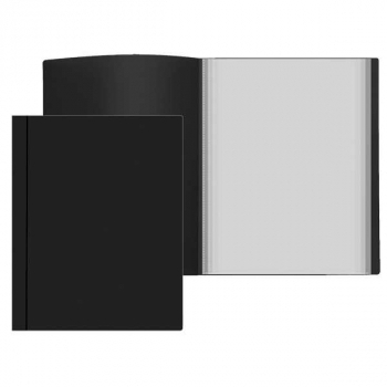 Папка  А4 с 30 вкл. Attomex, 500 мкм, вкладыши 30 мкм, песок, черная арт. 3102404