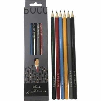 Карандаши  СКФ ч/гр набор 6шт. БОСС (ТМ),  карт. коробка арт.СК555/6
