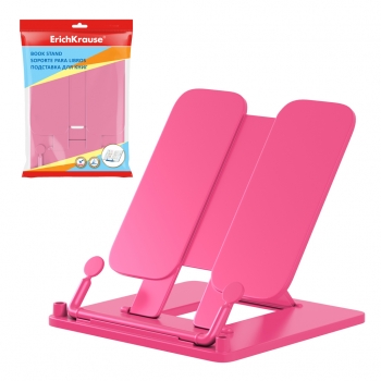 Подставка для книг пластиковая ErichKrause Base Pastel, РОЗОВАЯ арт.58031