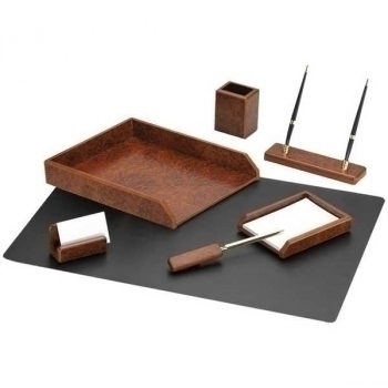 Набор настольный из дерева Delucci, 7 предметов, коричневый орех арт.MBn_07214