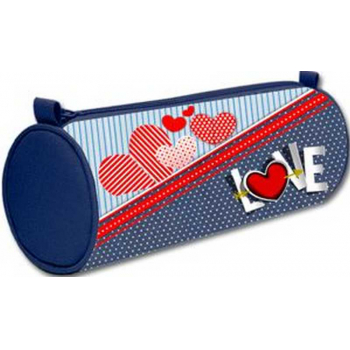 Пенал мягкий Тубус 220*70 арт.ПМО 05-20 Сердечки микс