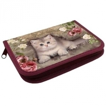 Пенал л/т 1-отделен. большой 190*130 арт.ПКК 04-5 Котенок винтаж