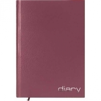 Ежедневник А5 140*210 мм, недатир. Attomex 272 стр, тв.обл., бумвинил, тиснение фольгой, БОРДОВЫЙ арт.2034887