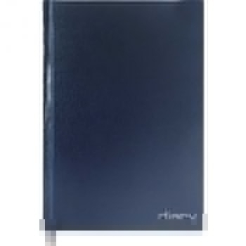 Ежедневник А5 140*210 мм, недатир. Attomex 272 стр, тв.обл., бумвинил, тиснение фольгой, ТЕМНО-СИНИЙ арт.2034890