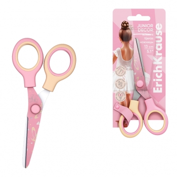 Ножницы ErichKrause Junior Decor Pointes, с принтом на лезвиях, 13см (в блистере по 1 шт.) арт.60491