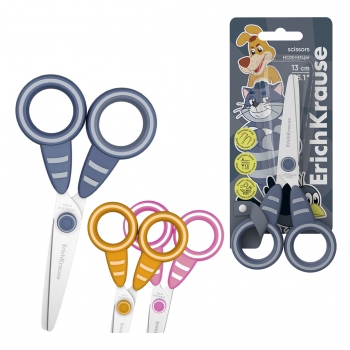 Ножницы ErichKrause Простоквашино 13см, ассорти блистер арт.60493
