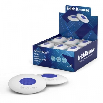 Ластик ErichKrause с центровкой SmartWay Oval овал, пакет с е/п, в картонной коробке арт.45532