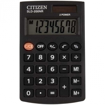 Калькулятор Citizen SLD-200NR 8 разр., 2пит., 98*62*10 (карманный) арт.SLD-200NR Калькулятор Citizen SLD-200NR 8 разр., 2пит., 98*62*10 (карманный) арт.SLD-200NR