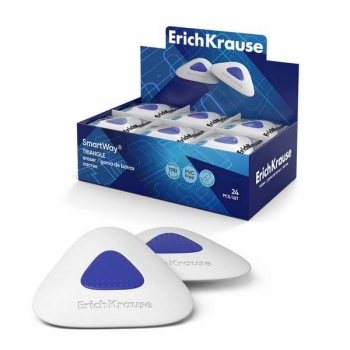 Ластик ErichKrause с центровкой SmartWay Triangle треугольный, пакет с е/п, в картонной коробке арт.45551