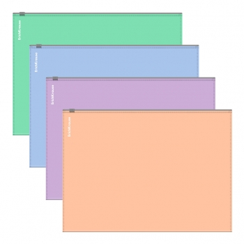 Папка на молнии А4 ErichKrause Matt Pastel Bloom, непрозрачный, ассорти арт.61169