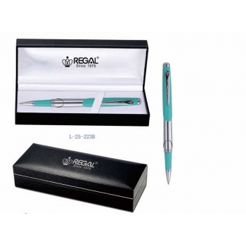 Ручка REGAL 25 шариковая (серия Margaret) в футляре, бирюзовый корпус арт.L-25-223B Ручка REGAL 25 шариковая (серия Margaret) в футляре, бирюзовый корпус арт.L-25-223B