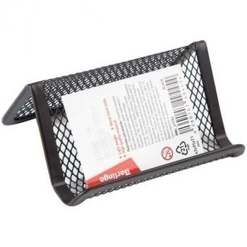 Подставка для визитных карточек Berlingo SteelStyle материал стальной мэш, черная арт.BMs_41152