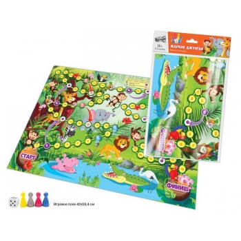 Игра настольная    Русский стиль  бродилка Цена Бум!Игра.Жаркие джунгли, 420*594мм, пакет с европодв.,3+  арт. 07108