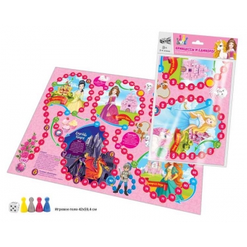 Игра настольная    Русский стиль  бродилка Цена Бум!Игра.Принцессы и Единорог,420*594мм,пакет с европ.,3+  арт. 07106