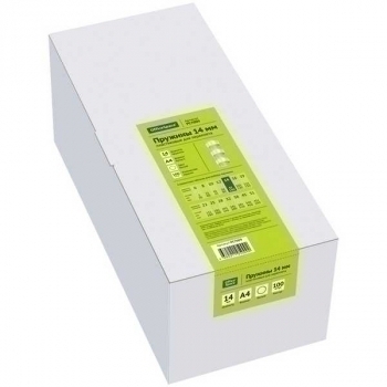 Пружины для перфопер. 14 мм. белые пластиковые OfficeSpace (100 шт.) арт.PC7009