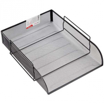 Лоток для бумаг Berlingo SteelStyle горизонтальный, материал стальной мэш, черный арт.BMs_41012