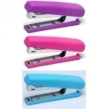 Степлер 10 (12л) deVENTE Soft Touch пласт, с бархатистым покрытием, встр.антистеплер, ассорти 3 цв, арт. 4142805