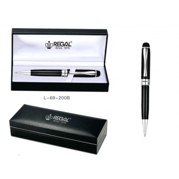 Ручка REGAL 69 шариковая (серия Andrew) в футляре, черный корпус арт.L-69-200B Ручка REGAL 69 шариковая (серия Andrew) в футляре, черный корпус арт.L-69-200B