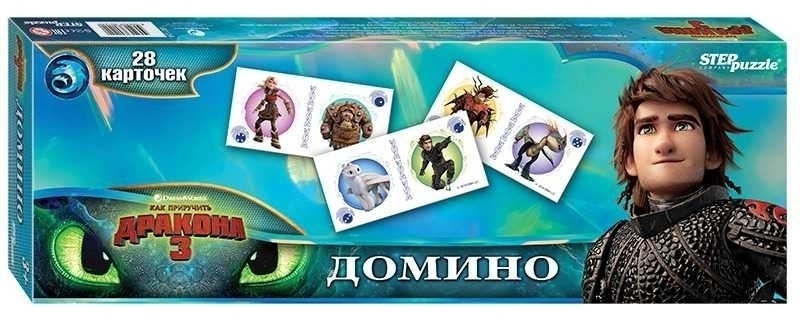 Игра Домино Как приручить дракона - 3, 3+ арт.80124