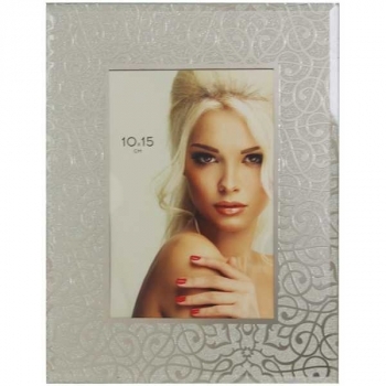 Фоторамка Office Space стеклянная, 10*15см, Узоры, серебро арт.РСТ_20567