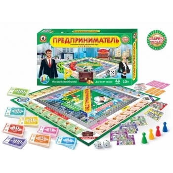Игра настольная    Русский стиль Экономическая. Предприниматель, картонная коробка  арт.03498