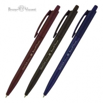 Ручка шариковая автоматическая Bruno Visconti SlimClick.ORIGINAL, 0.5мм, синяя, корпус ассорти арт.20-0075 Ручка шариковая автоматическая Bruno Visconti SlimClick.ORIGINAL, 0.5мм, синяя, корпус ассорти арт.20-0075