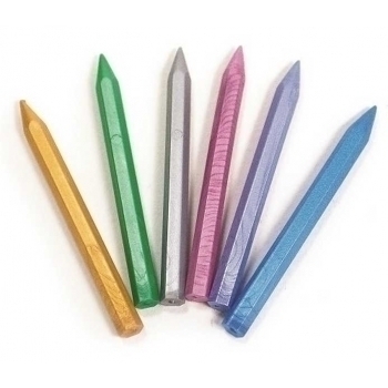 Мелки восковые Перламутровые 6цв, шестигранные, короб. с европодвесом арт.12С 876-08