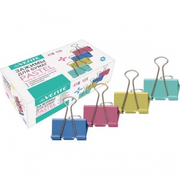 Зажим мет. для бумаг (4,1см) deVENTE Pastel цветной арт. 4131317 Зажим мет. для бумаг (4,1см) deVENTE Pastel цветной арт. 4131317