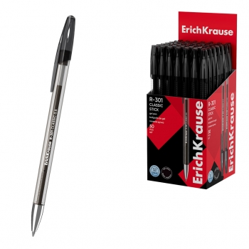 Ручка гелевая ErichKrause R-301 Gel Stick Classic 0.5, цвет чернил черный (в коробке по 50 шт.) арт.65357