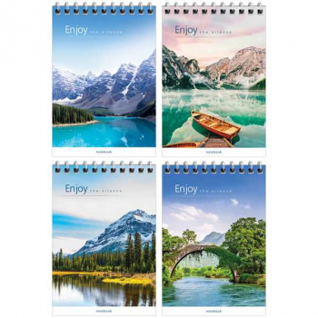 Блокнот А6 40л на гребне  Путешествия. Красота тишины в клетку арт.Б6к40гр_26880