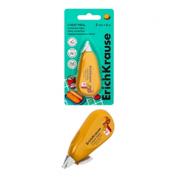 Корректирующая лента ErichKrause EasyMask Flip Cheat Meal, 5мм х 6м, желтый (в блистере по 1 шт.) арт.65596