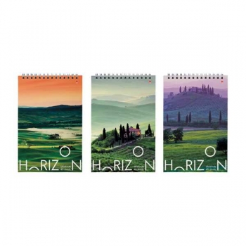 Блокнот А5 40л на гребне Природа в клетку, ассорти 5 видов арт.3-40-053