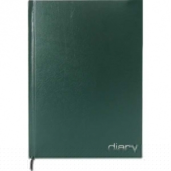 Ежедневник А5 140*210 мм, недатир. Attomex 272 стр, тв.обл., бумвинил, тиснение фольгой, ТЕМНО-ЗЕЛЕНЫЙ арт.2034889