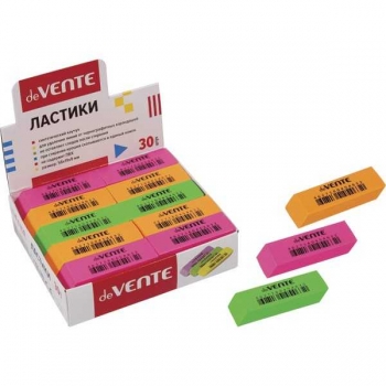 Ластик deVENTE Neon 56*19*9мм, прямоугольный цветной арт. 4070910 Ластик deVENTE Neon 56*19*9мм, прямоугольный цветной арт. 4070910