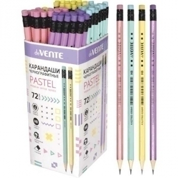 Карандаш deVENTE HB ч/гр. с ластиком, Pastel, шестигранный, заточенный, арт. 5032903 Карандаш deVENTE HB ч/гр. с ластиком, Pastel, шестигранный, заточенный, арт. 5032903
