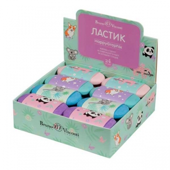 Ластик Bruno Visconti HappyGraphix Kids, ассорти 4 вида арт.42-0008