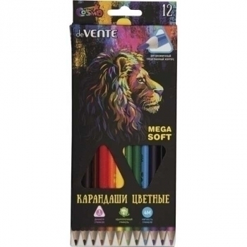 Карандаши deVENTE 12цв Trio Mega Soft 4М, трехгранные арт. 5022915