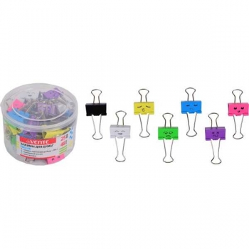 Зажим мет. для бумаг (2,5см) deVENTE Emojie цветной арт. 4131999 Зажим мет. для бумаг (2,5см) deVENTE Emojie цветной арт. 4131999